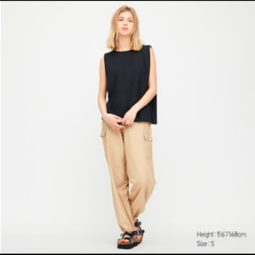 Uniqlo Women Crepe Jersey Sleeveless Top